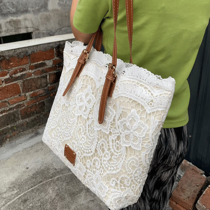 Vintage Lace Shoulder Bag – Elegant Crossbody Purse for Every Occasion 👜🤍