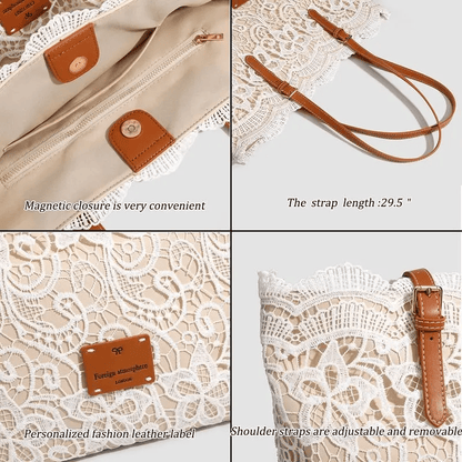 Vintage Lace Shoulder Bag – Elegant Crossbody Purse for Every Occasion 👜🤍